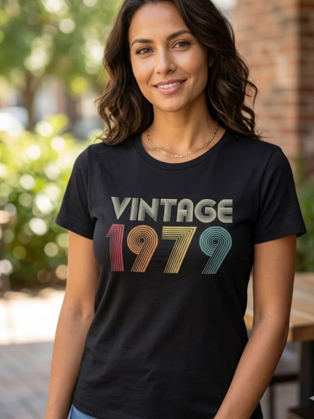 *3 FOR $9* Port & Co Vintage 1979 Birthday Retro 1970s Disco Print Tee Top Shirt